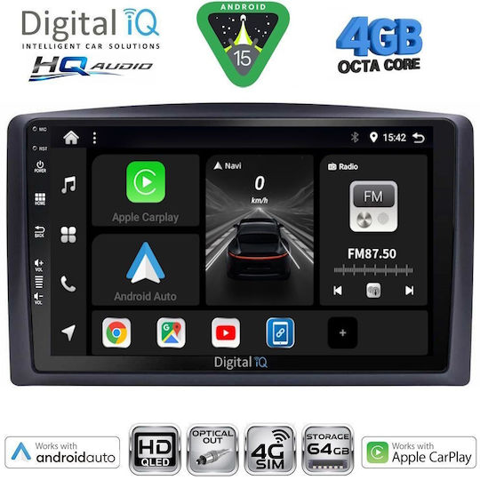 Digital IQ Car Audio System for Mercedes-Benz Vito / Viano 2015-2022 (Bluetooth/USB/WiFi/GPS/Apple CarPlay/Android Auto) with 10" Touch Screen
