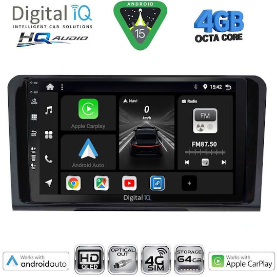 Digital IQ Car Audio System for Mercedes-Benz ML / GL Class 2005-2011 Bluetooth USB WiFi GPS Apple CarPlay Android Auto with 9" Touch Screen