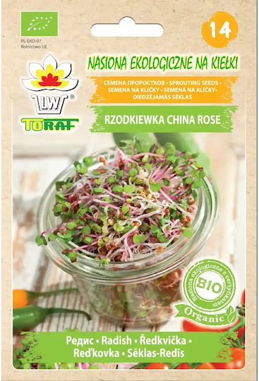 Organic Sprouting Seeds Radish China Rosa 20g