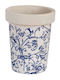 Esschert Design Keramischer Pflanzentopf Blau 13x16cm