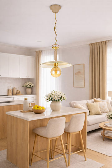 HowHomely Adjustable Beige Ceiling Light with E27 Socket