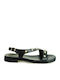 Damen Flache Sandalen Schwarz