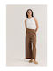 Women's Fabric Trousers Brown