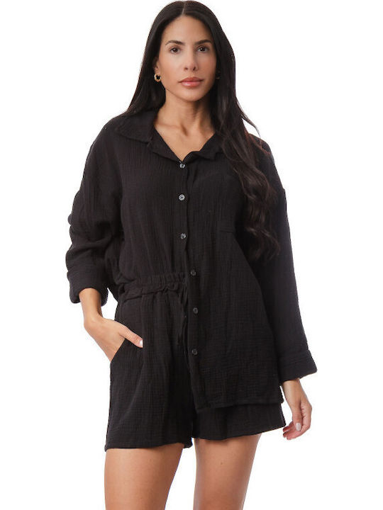 Silia D Women's Set with Shorts Black