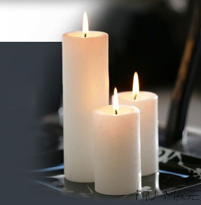 Aura Glass Декоративна Свещ Бели 4 Бройки