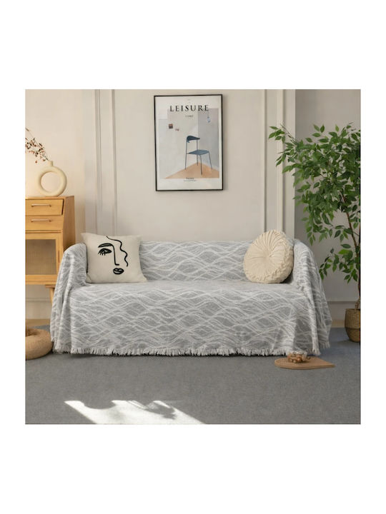 My Home Luxury Throws Set 3 Pcs Gray