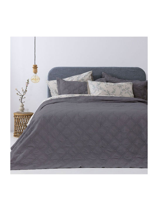 Palamaiki Σετ Κουβερλί Υπέρδιπλο Grey 220x240cm 3τμχ