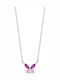 Halskette mit Schmetterling-Design aus Silber