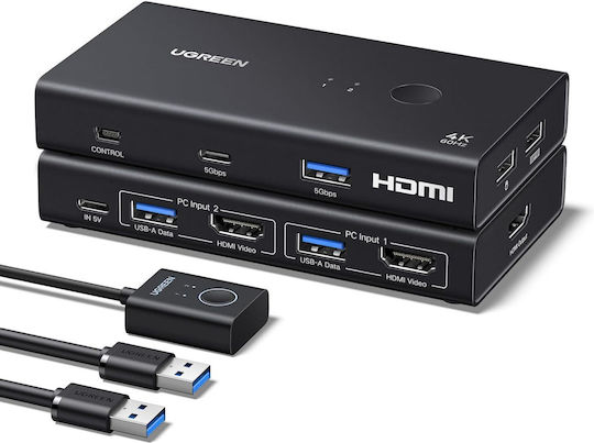 X002FV8SE5 KVM & Datenumschalter mit HDMI / USB-C / USB 3.0