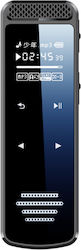 Arvada Q55 Reportofon Portabil 64gb Activare Vocală 8.5x2.7x1.1cm Negru