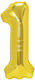 Nummer 1 Folie Jumbo Gold 80cm