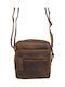 Leder Herren Tasche Schulter / Crossbody Braun
