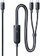 Baseus Flash 4 140W 2в1 USB-C към USB-C + USB-C Кабел 1.5 M Черен Черен
