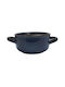HowHomely Servierschale Rund Keramik Blau mit Durchmesser 13.7cm