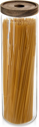 Orion Βάζο Ζυμαρικών με Καπάκι Γυάλινο Καφέ 1850ml