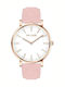 Paul Lorens Damenuhr 38mm Batterie mit Rosa Lederarmband