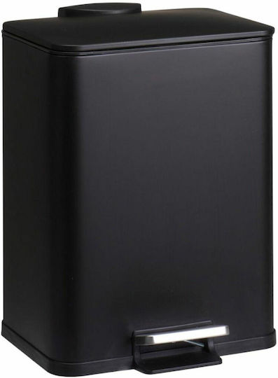 HowHomely Метална Кошче За Баня Soft Close 20л Черно