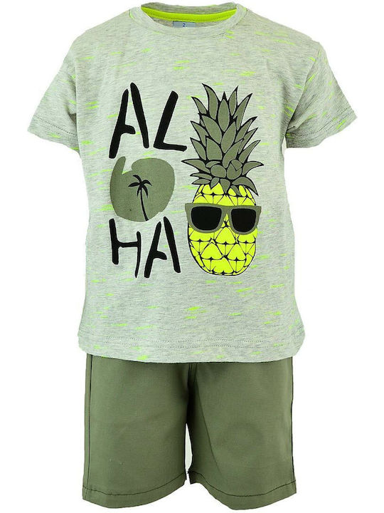 Kinderbekleidungsset mit Sommer Shorts 2 Stück Grau
