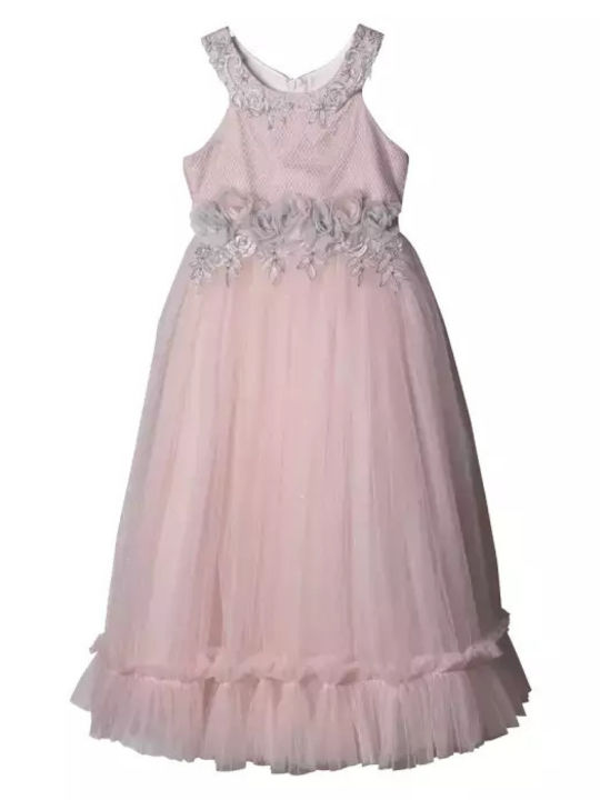Girls Dress Tulle Floral Koufeti