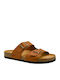 Leder Herrensandalen in Braun Farbe
