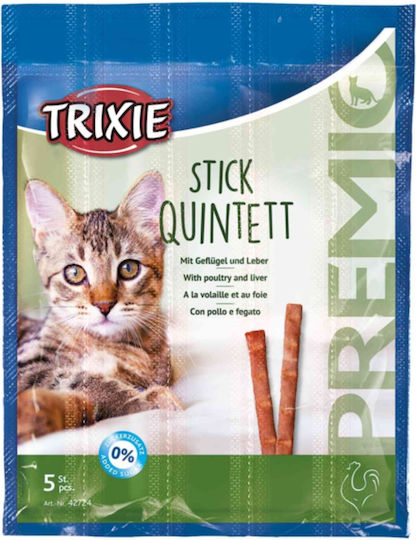 Trixie Premio Котешки Лакомства Стик Птиче Месо и Черен Дроб 4бр 5гр