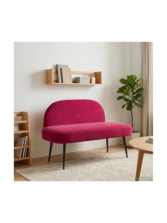 Doppelsitzer Samt Sofa Bordeaux 110x60x76cm