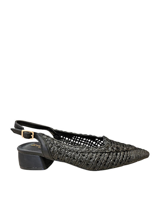 Heels With Low Heel Black