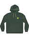 Twisted Sweatshirt with Hood Green