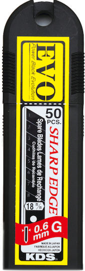 Segmented Blades 18mm Kds Gb-50b Evo 50x Black Blade 0.6mm