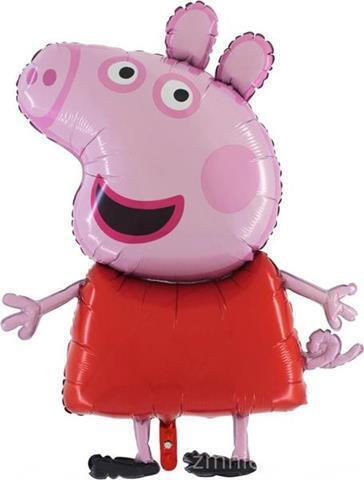 Geburtstags Luftballon Peppa Wutz Folie Jumbo Rosa 104cm