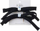 Ecarla Hair Clip-clasp 2pcs 10x1cm Black Bow Pearl Sp339