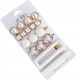 Ecarla Set Elegant White Hairpins Sp256 6pcs