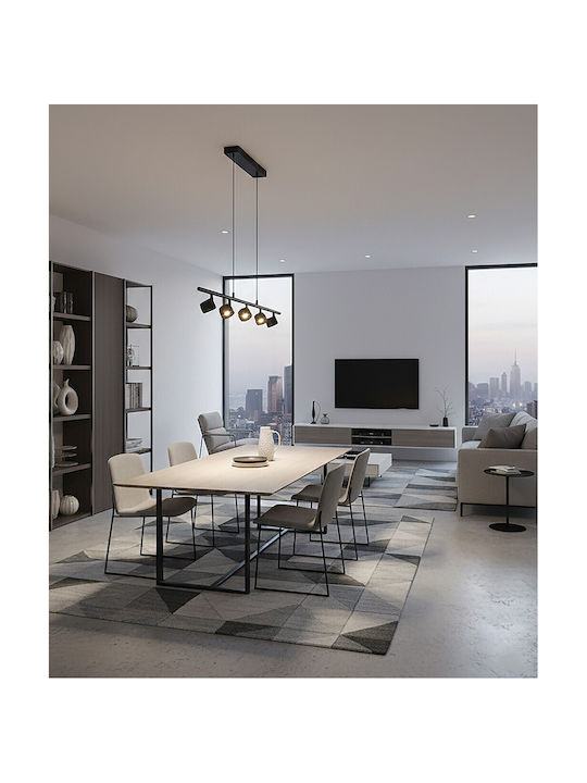 VK Lighting Black LED Pendant Light with Warm White Light