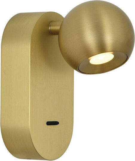 VK Lighting Lampa De Perete Cu LED Integrat Și Lumină Alb Cald Auriu