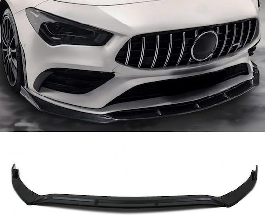 Μπροστινό Spoiler Mercedes-benz Cla C118 X118 19-23 Amg Line & Amg 35 Γυαλιστερό Μαύρο 3 Τεμάχια