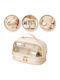 Ecarla Two-level Fabric Makeup Bag Window Cream Ks115b