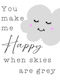 Kinderposter You Make Me Happy 50x40cm