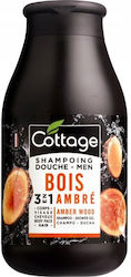 Cottage Șampon Gel De Duș Pentru Bărbați 3în1 Șampon Gel De Duș Lemn De Chihlimbar 250ml