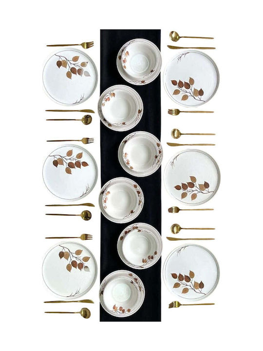 Hermia Beige Ceramic Dinnerware Set 18pcs