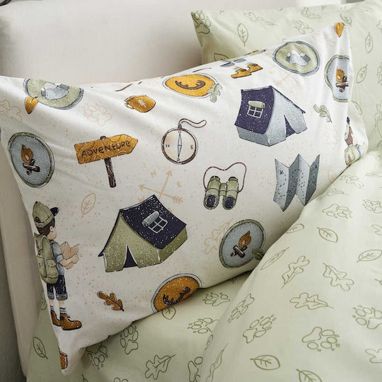 Vesta Home Σετ Σεντόνια Μονά Βαμβακερά Tommy Πράσινο 175x255cm 3τμχ