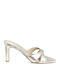 Damen Sandalen Gold Leder