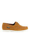 Leather Men's Moccasins in Tabac Brown Colour