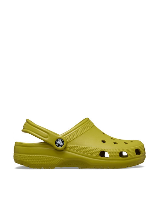 Crocs Classic Γυναικεία Ανατομικά Σαμπό Πράσινα