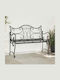 Metallisches Gartenbank Schwarz 114x56.5x90cm