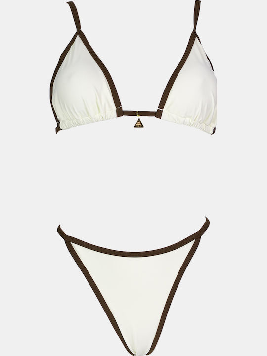 Decoro Set Bikini Τριγωνάκι & String Εκρου