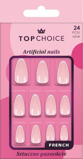 Top Choice French False Nail Tips In Beige Colour 24 Pieces