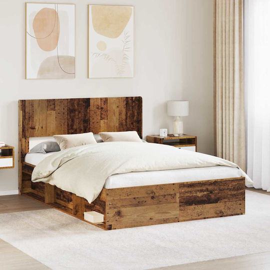 vidaXL Wooden Bed Headboard Brown 141.5x100cm