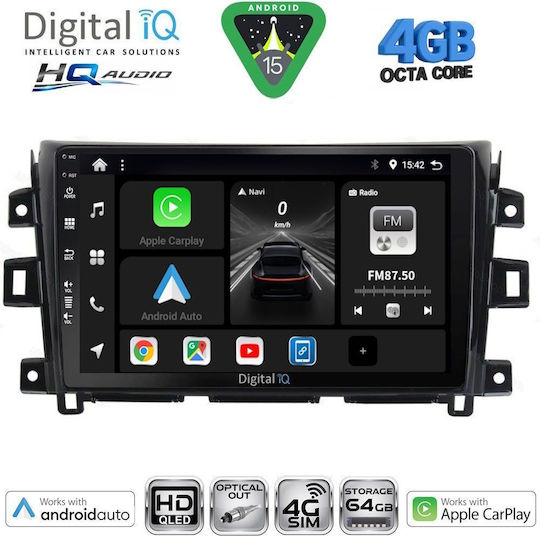 Digital IQ Ηχοσύστημα Αυτοκινήτου για Nissan Navara 2016 (Bluetooth/USB/WiFi/GPS/Apple-Carplay/Android-Auto) με Οθόνη Αφής 10"