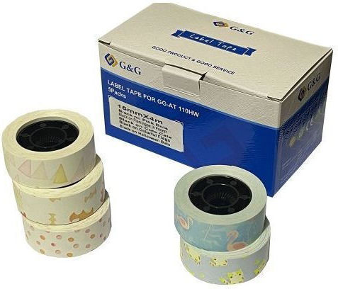 G&G Αυτοκόλλητες Ετικέτες σε Ρολό 15x15mm 5τμχ