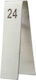 Nummerierte Tischschilder Stand mit Gravur 1–25 Inox 5x7x17cm